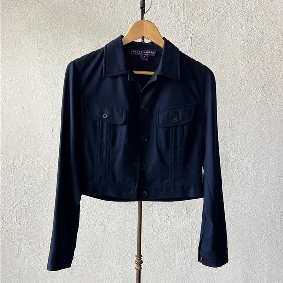 Ralph Lauren Collection Purple Label Cropped Jacket Size 8 - Picture 1 of 8